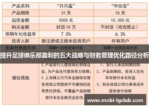 提升足球俱乐部盈利的五大战略与财务管理优化路径分析